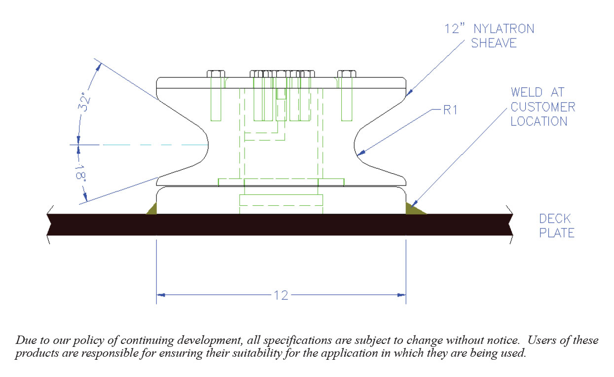 RB-12-SYN Synthetic Roller Button product specifications