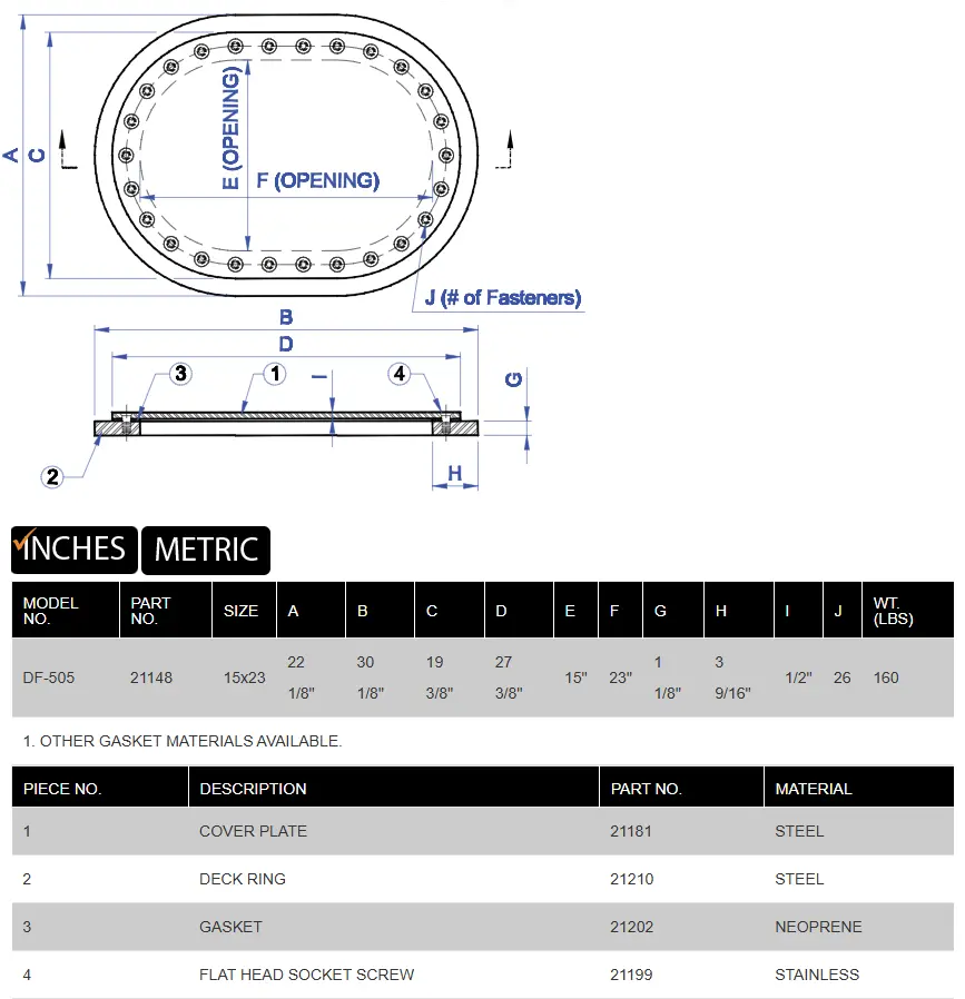 DF-505 product specifications