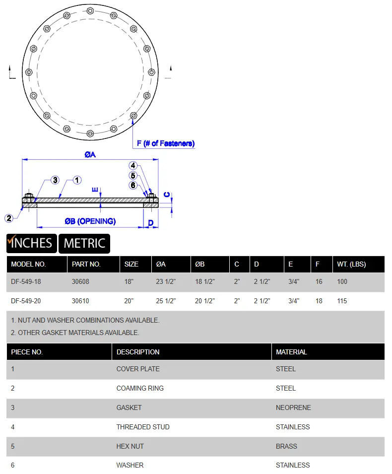 DF-549 product specifications