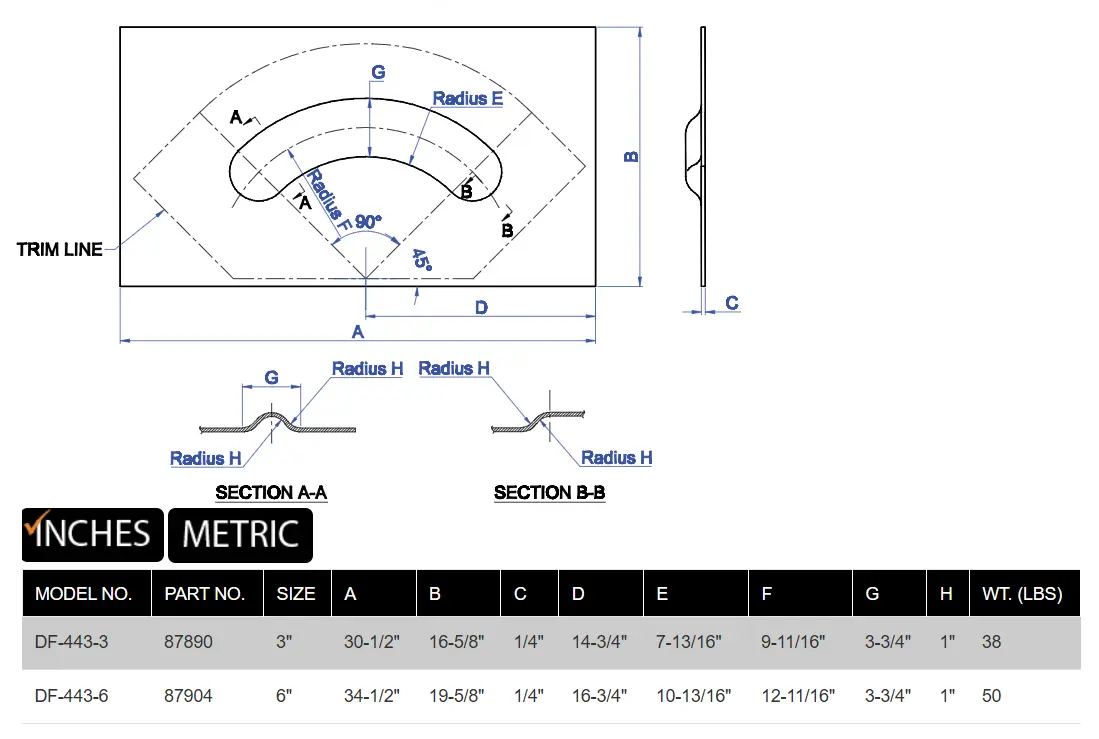 DF-443 Expansion Plate product specifications