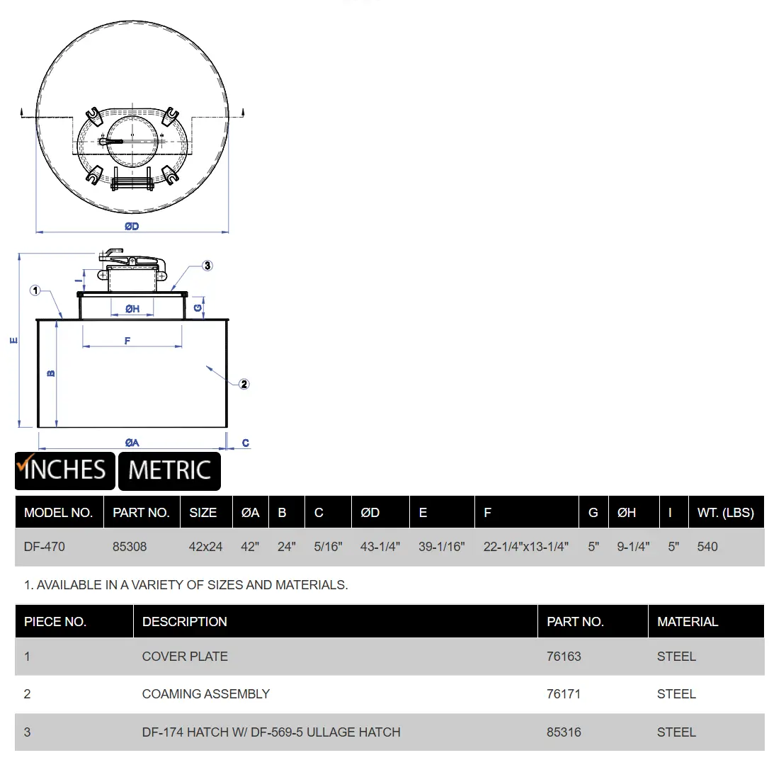 DF-470 Expansion Trunk product specifications
