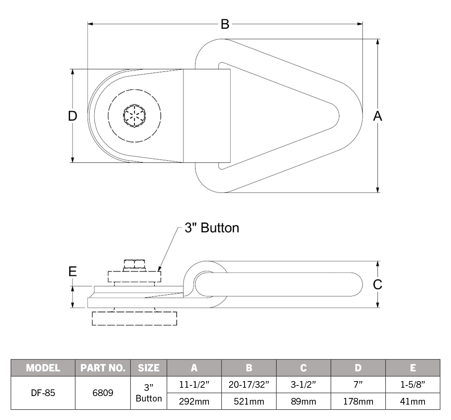 DF-85 Ratchet Strap product specifications
