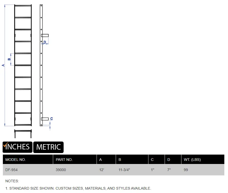 DF-954 Ladder product specifications