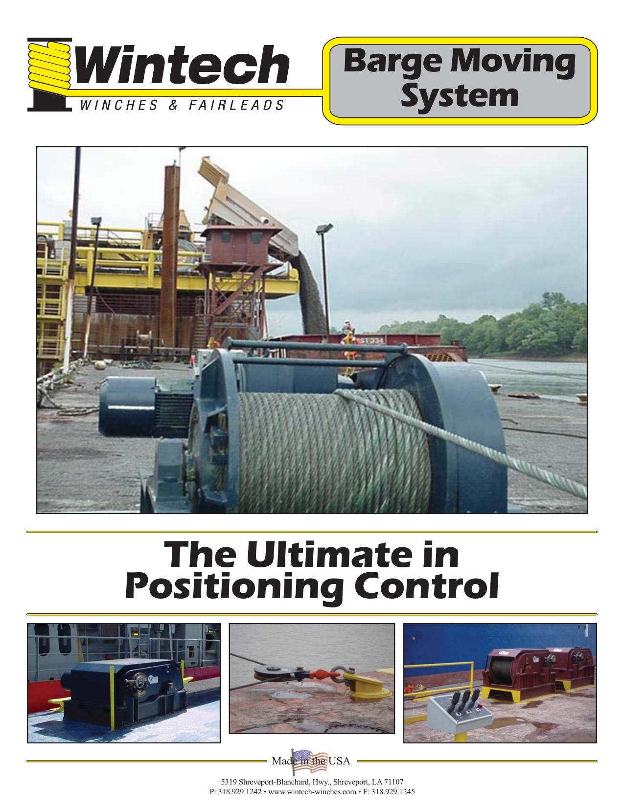 Barge Moving Systems product specifications